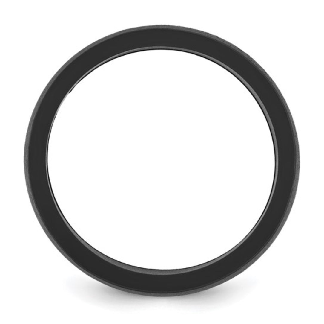 SILICON BLACK - FLAT EDGE BAND RING 8.7MM