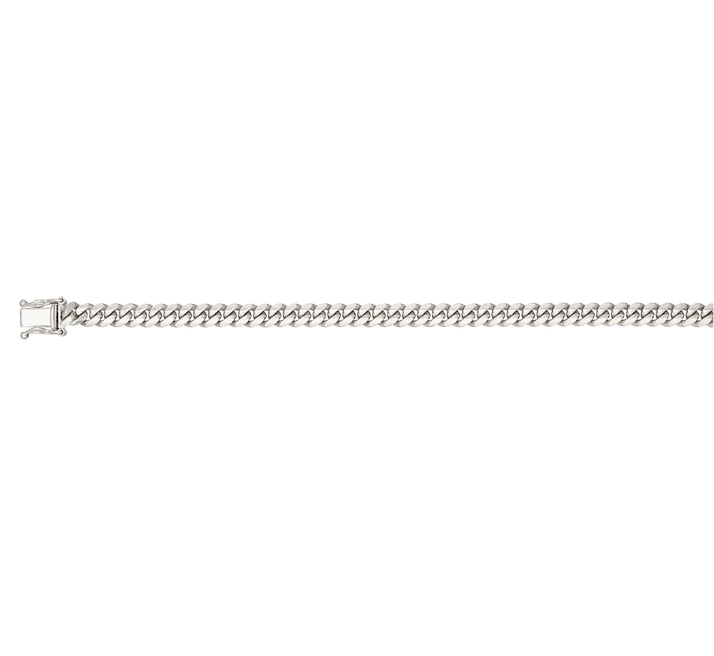 14K WHITE GOLD - MIAMI CUBAN LINK CHAIN 5MM.
