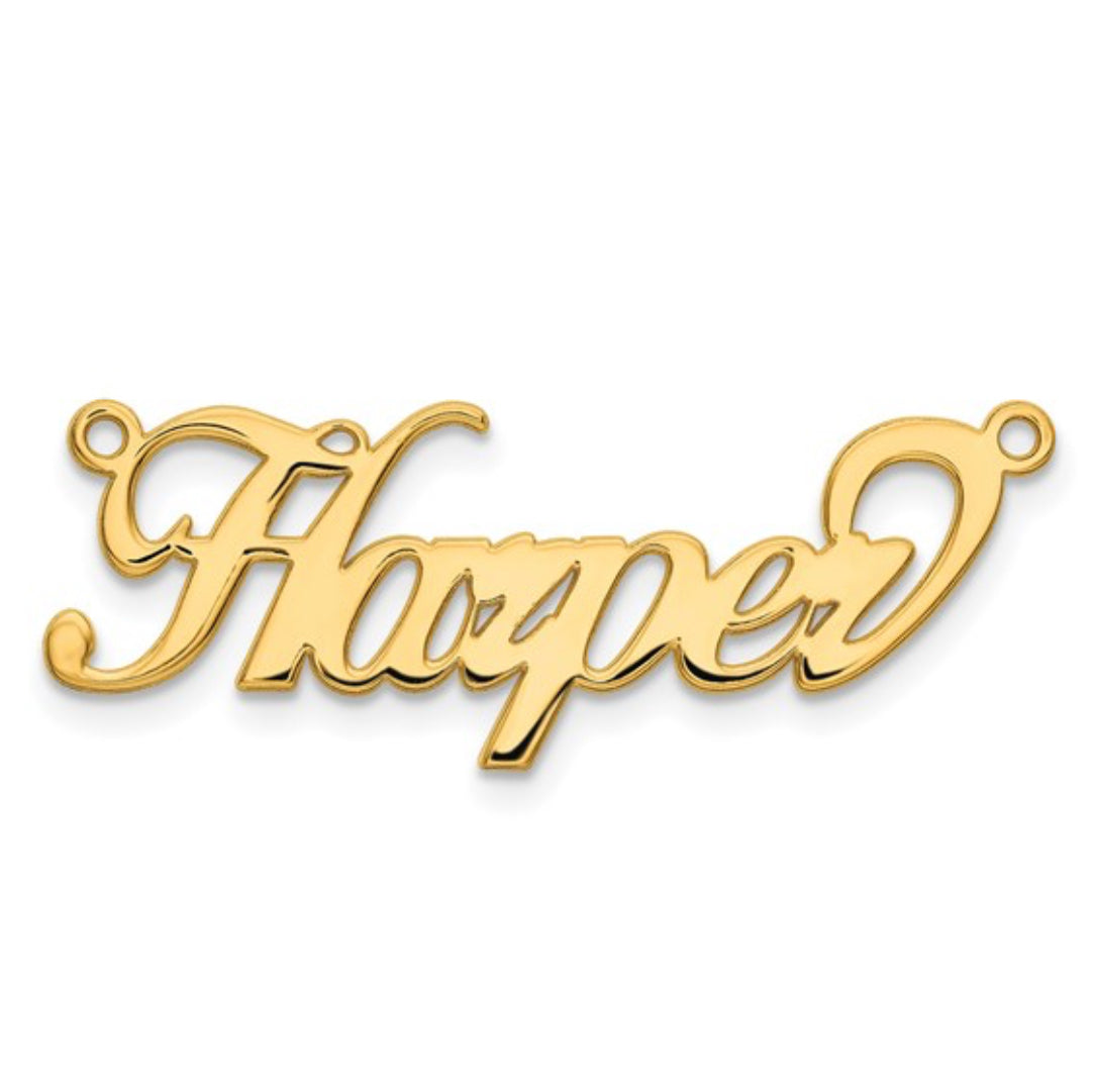 10K GOLD PERSONALIZED FONT - NAMEPLATE PENDANT