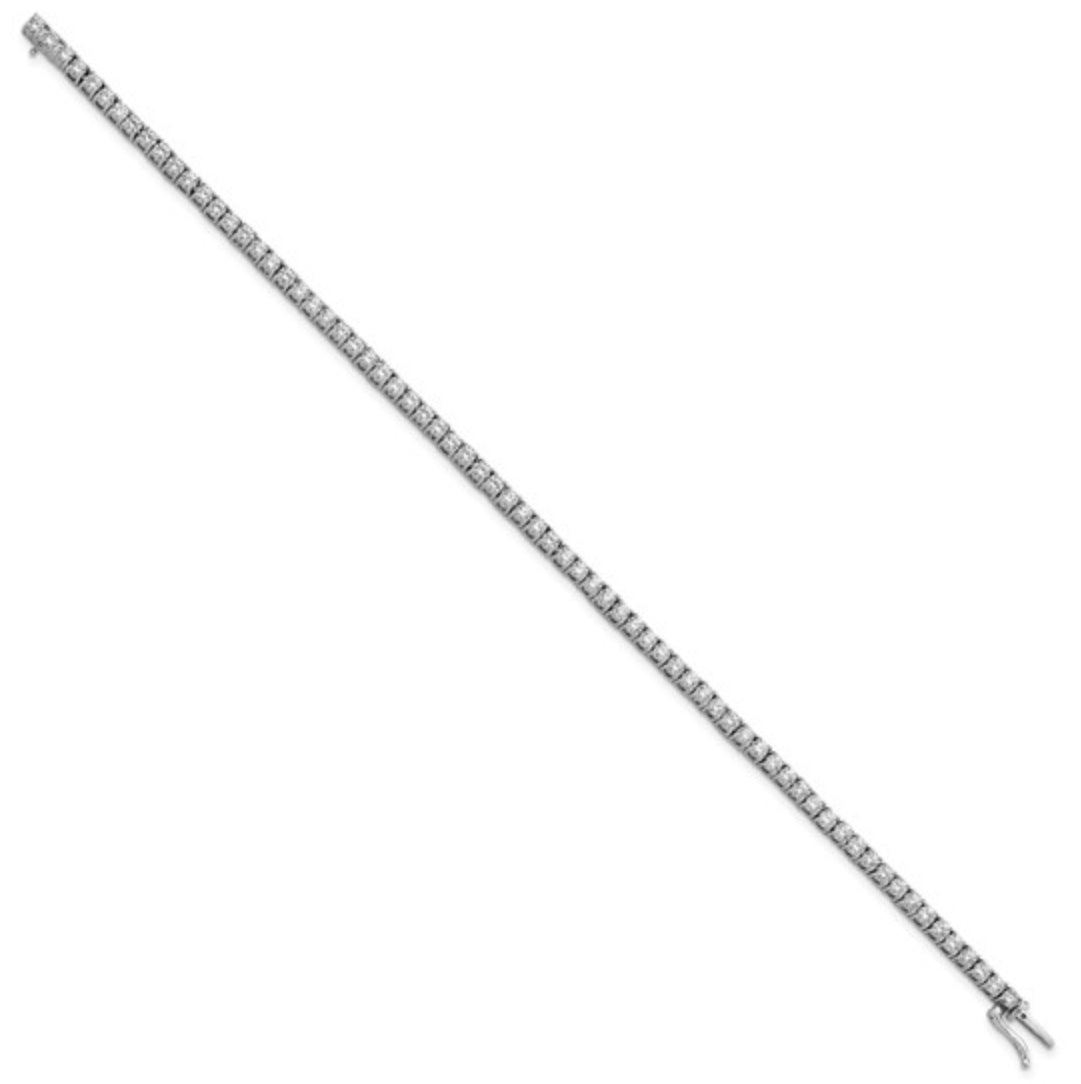 14K WHITE GOLD - LAB DIAMOND TENNIS BRACELET