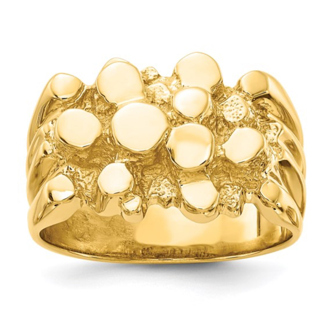 10K GOLD  - MEN’S NUGGET RING