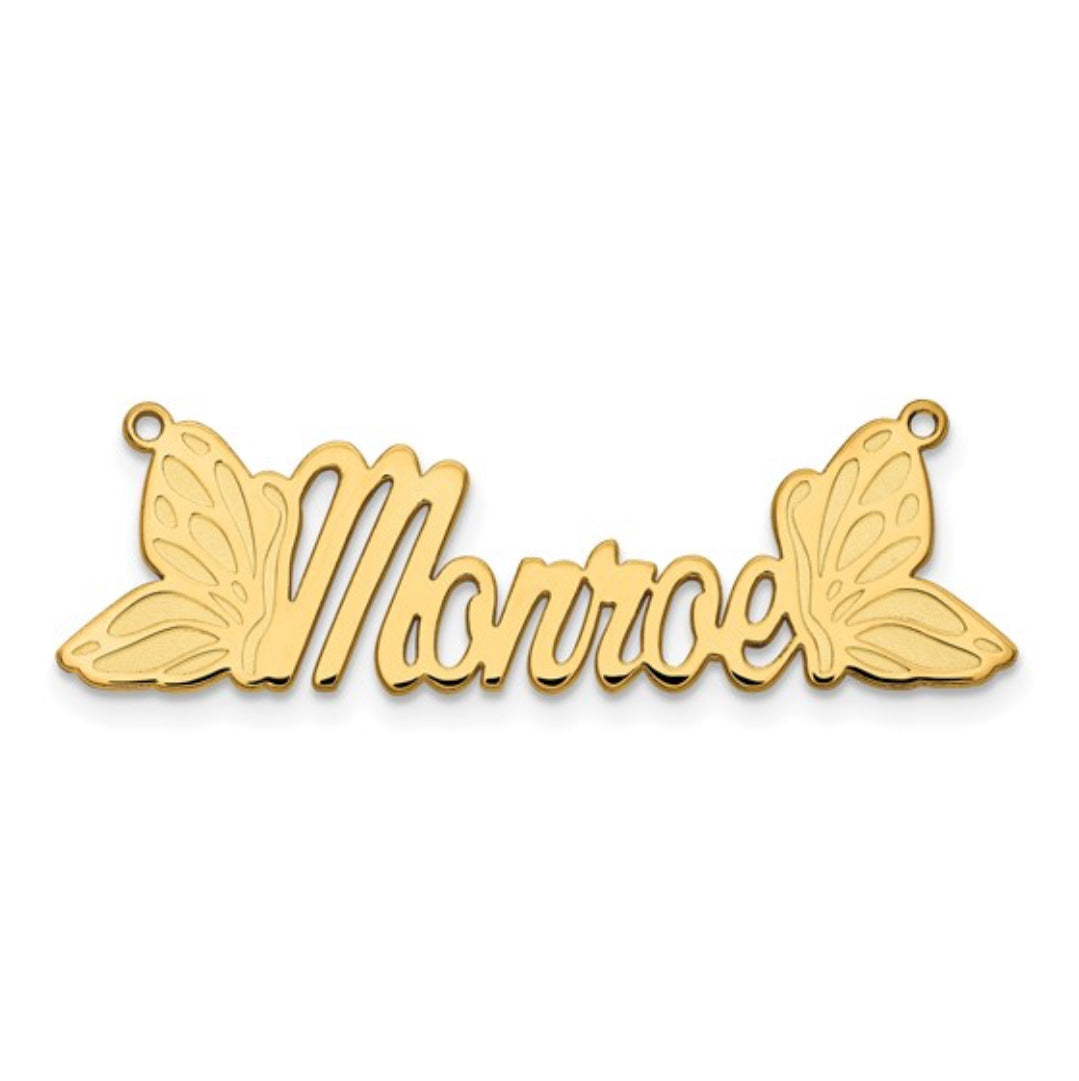 10K GOLD PERSONALIZED FONT - NAMEPLATE PENDANT