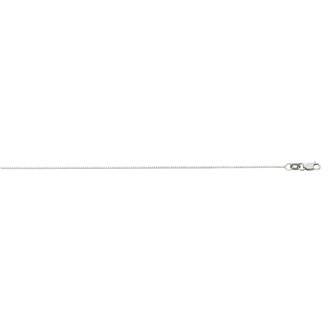 10K WHITE GOLD - MICRO BOX CHAIN 1MM.