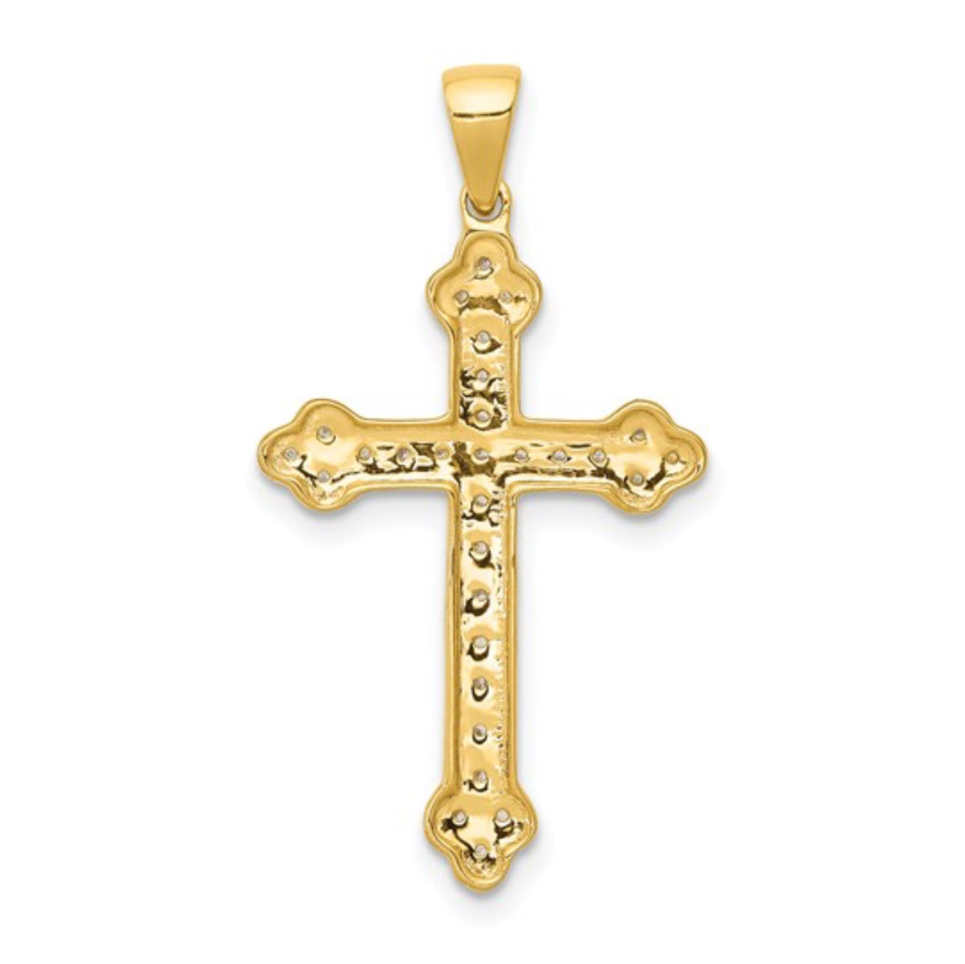 14K GOLD - DIAMOND CROSS PENDANT
