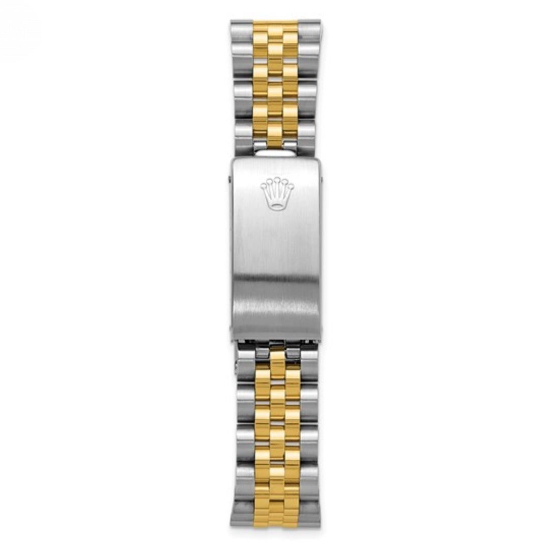 CERTIFIED PRE-OWNED ROLEX - JUBILEE DATEJUST CHAMPAGNE DIAMOND DIAL & FLUTED BEZEL WATCH